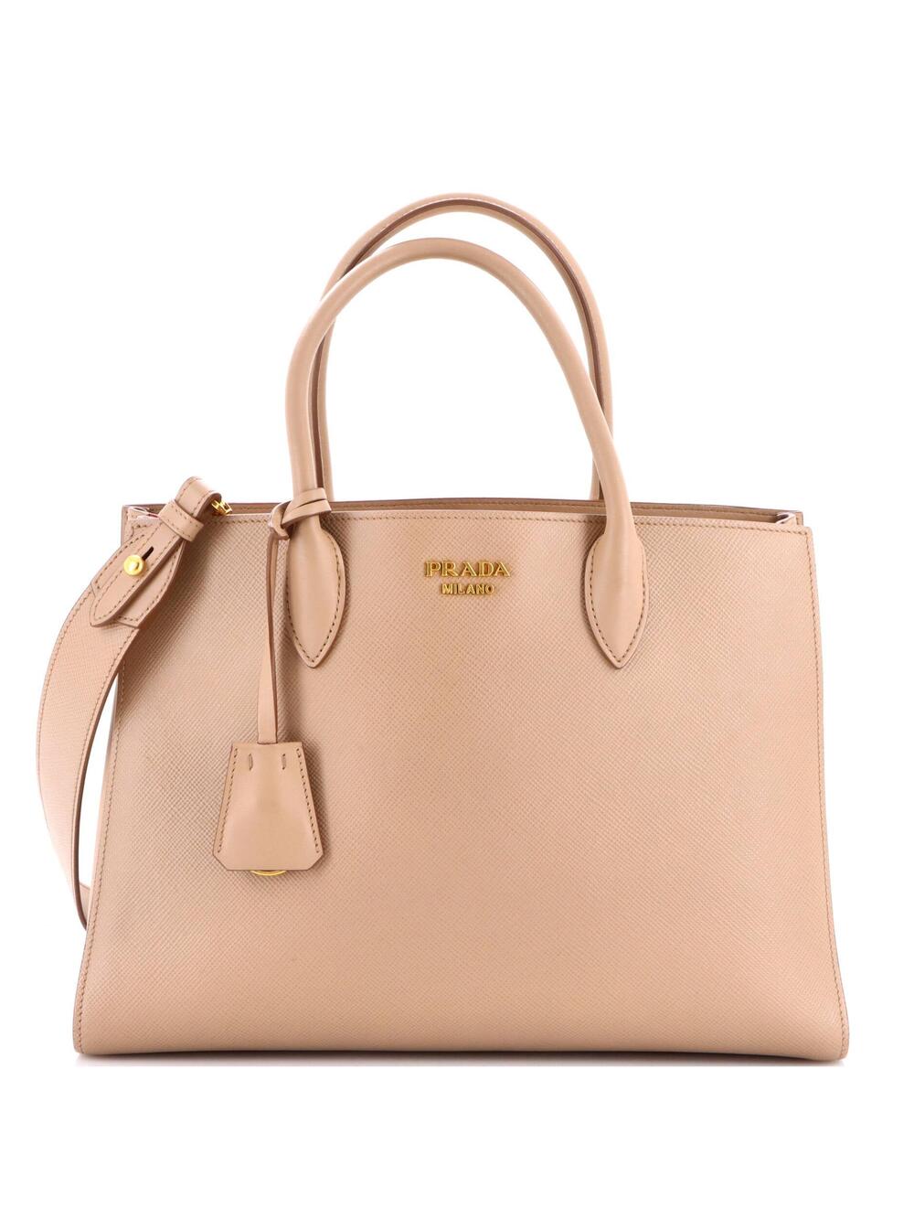 Prada Side Pleat Tote Saffiano Leather #356600P16B